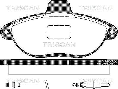 TRISCAN stabdžių trinkelių rinkinys, diskinis stabdys 8110 10501