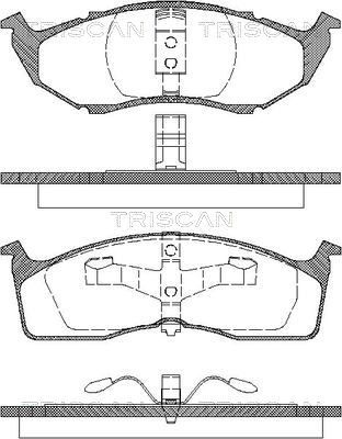 TRISCAN Комплект тормозных колодок, дисковый тормоз 8110 10513