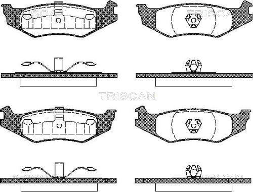 TRISCAN Комплект тормозных колодок, дисковый тормоз 8110 10519