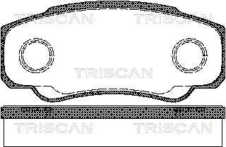 TRISCAN stabdžių trinkelių rinkinys, diskinis stabdys 8110 10533