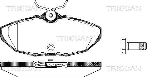 TRISCAN stabdžių trinkelių rinkinys, diskinis stabdys 8110 10537