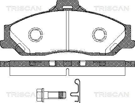 TRISCAN Комплект тормозных колодок, дисковый тормоз 8110 10543