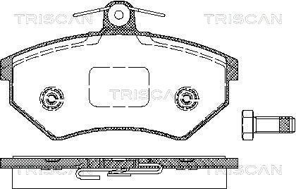 TRISCAN Комплект тормозных колодок, дисковый тормоз 8110 10975
