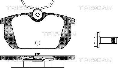 TRISCAN Комплект тормозных колодок, дисковый тормоз 8110 10984