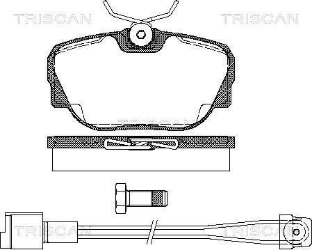 TRISCAN stabdžių trinkelių rinkinys, diskinis stabdys 8110 11949