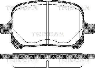TRISCAN Комплект тормозных колодок, дисковый тормоз 8110 13022