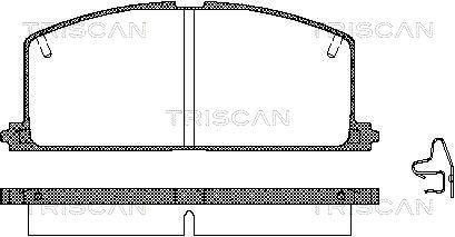 TRISCAN Комплект тормозных колодок, дисковый тормоз 8110 13089