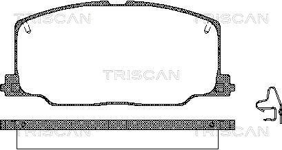 TRISCAN stabdžių trinkelių rinkinys, diskinis stabdys 8110 13879