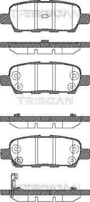 TRISCAN stabdžių trinkelių rinkinys, diskinis stabdys 8110 14022