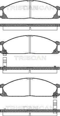 TRISCAN stabdžių trinkelių rinkinys, diskinis stabdys 8110 14889
