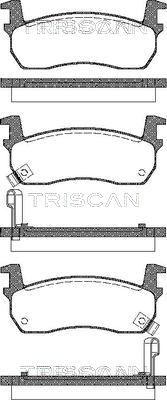 TRISCAN Комплект тормозных колодок, дисковый тормоз 8110 14927