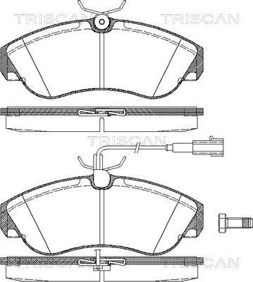 TRISCAN Комплект тормозных колодок, дисковый тормоз 8110 15017