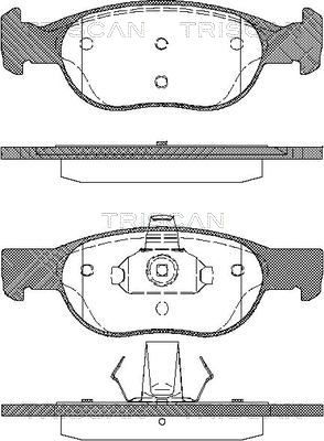 TRISCAN Комплект тормозных колодок, дисковый тормоз 8110 15027