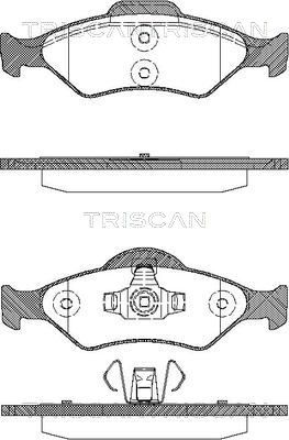TRISCAN Комплект тормозных колодок, дисковый тормоз 8110 16014