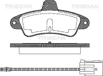 TRISCAN Комплект тормозных колодок, дисковый тормоз 8110 16162