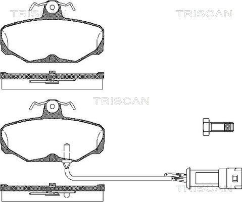 TRISCAN stabdžių trinkelių rinkinys, diskinis stabdys 8110 16827