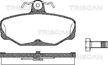 TRISCAN Комплект тормозных колодок, дисковый тормоз 8110 16869