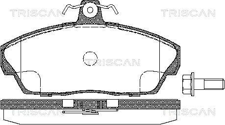 TRISCAN Комплект тормозных колодок, дисковый тормоз 8110 17012