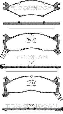 TRISCAN Комплект тормозных колодок, дисковый тормоз 8110 18004