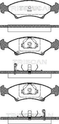 TRISCAN Комплект тормозных колодок, дисковый тормоз 8110 18006
