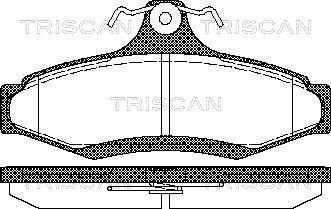 TRISCAN stabdžių trinkelių rinkinys, diskinis stabdys 8110 21004