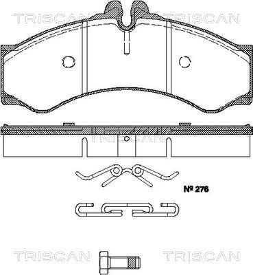 TRISCAN Комплект тормозных колодок, дисковый тормоз 8110 23011