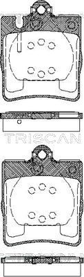 TRISCAN Комплект тормозных колодок, дисковый тормоз 8110 23027