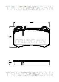 TRISCAN stabdžių trinkelių rinkinys, diskinis stabdys 8110 23039