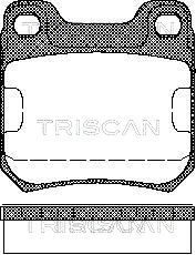 TRISCAN stabdžių trinkelių rinkinys, diskinis stabdys 8110 24866