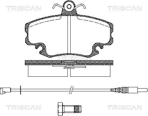 TRISCAN Комплект тормозных колодок, дисковый тормоз 8110 25005