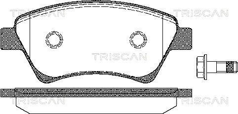 TRISCAN Комплект тормозных колодок, дисковый тормоз 8110 25020