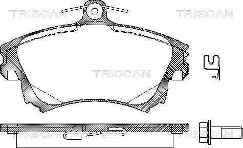 TRISCAN Комплект тормозных колодок, дисковый тормоз 8110 27005