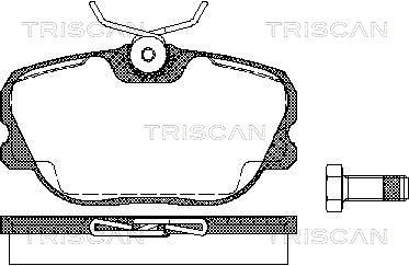 TRISCAN stabdžių trinkelių rinkinys, diskinis stabdys 8110 27894