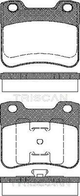 TRISCAN Комплект тормозных колодок, дисковый тормоз 8110 28005