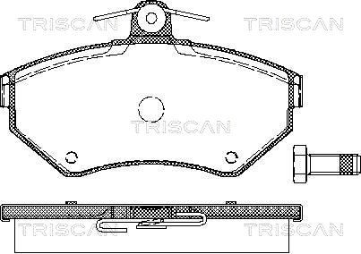 TRISCAN Комплект тормозных колодок, дисковый тормоз 8110 29010