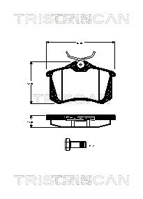 TRISCAN Комплект тормозных колодок, дисковый тормоз 8110 29011