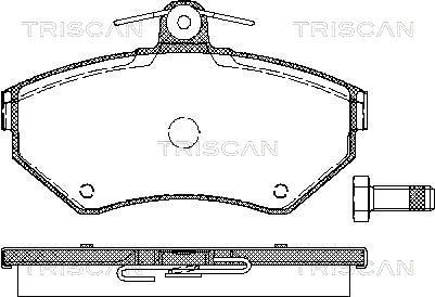 TRISCAN Комплект тормозных колодок, дисковый тормоз 8110 29012