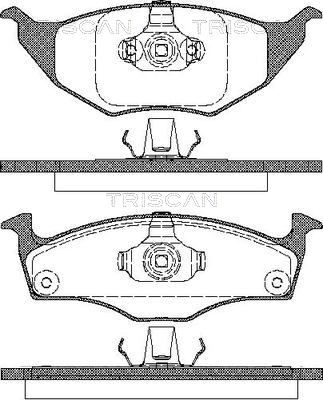 TRISCAN Комплект тормозных колодок, дисковый тормоз 8110 29021