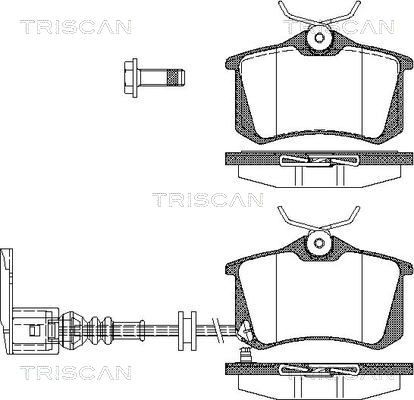 TRISCAN stabdžių trinkelių rinkinys, diskinis stabdys 8110 29036