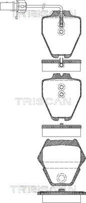 TRISCAN Комплект тормозных колодок, дисковый тормоз 8110 29044