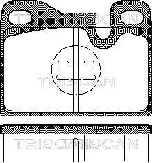 TRISCAN stabdžių trinkelių rinkinys, diskinis stabdys 8110 29158