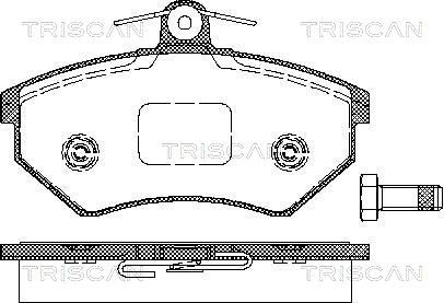 TRISCAN Комплект тормозных колодок, дисковый тормоз 8110 29986