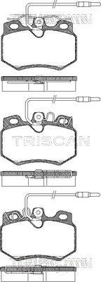 TRISCAN Комплект тормозных колодок, дисковый тормоз 8110 38002