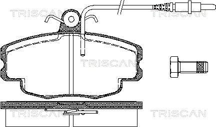 TRISCAN Комплект тормозных колодок, дисковый тормоз 8110 38982