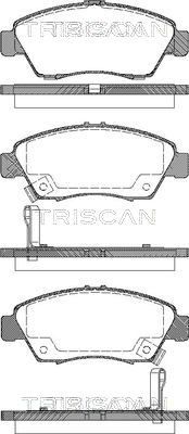 TRISCAN Комплект тормозных колодок, дисковый тормоз 8110 40168