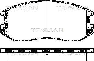 TRISCAN Комплект тормозных колодок, дисковый тормоз 8110 42001