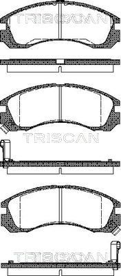 TRISCAN stabdžių trinkelių rinkinys, diskinis stabdys 8110 42002
