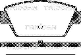 TRISCAN stabdžių trinkelių rinkinys, diskinis stabdys 8110 42909