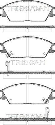 TRISCAN stabdžių trinkelių rinkinys, diskinis stabdys 8110 43182