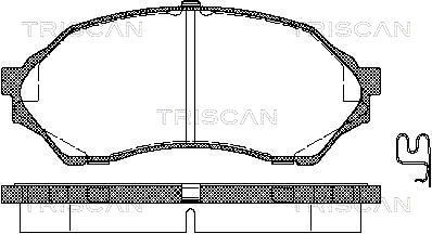 TRISCAN stabdžių trinkelių rinkinys, diskinis stabdys 8110 50001